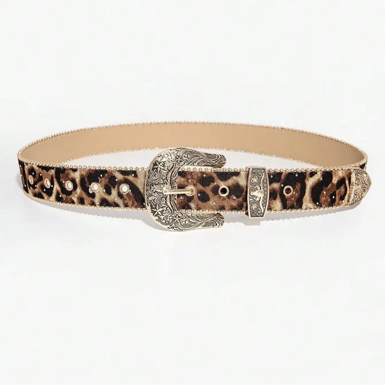 1pc women's Y2K American retro leopard print belt, Western-style hot girl outfit decorative belt, suitable for casual outings