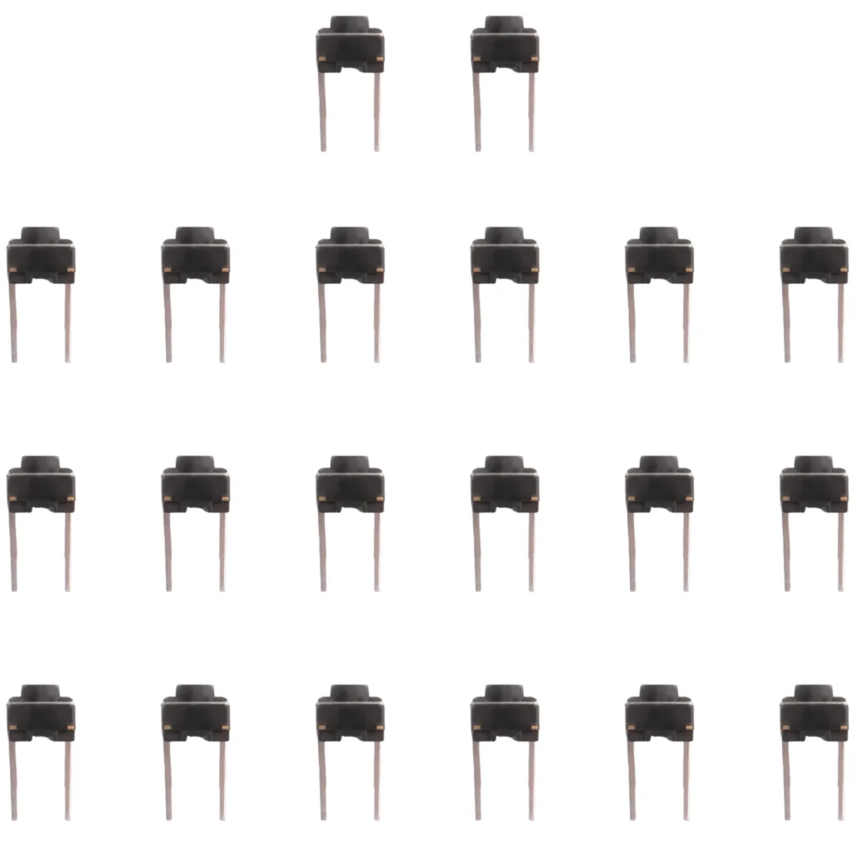 20 Pcs 6x6x5mm Momentary Tactile Tact Push Button Switch 2 Pin DIP Through Hole GSY