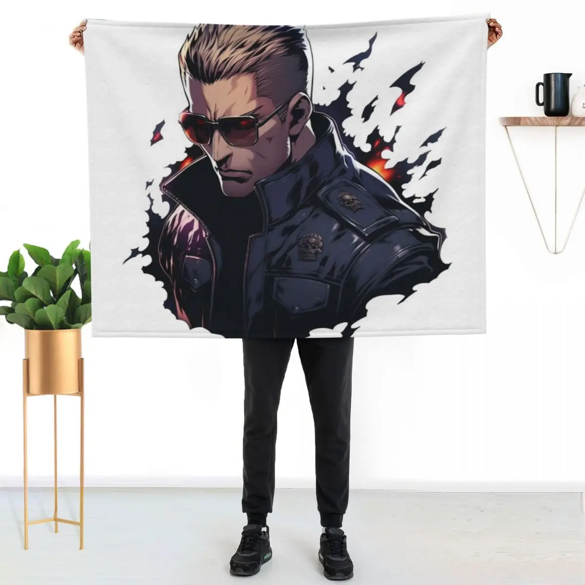 

Albert Wesker Throw Blanket Cozy Microfiber Throw Blanket for Home Bedroom