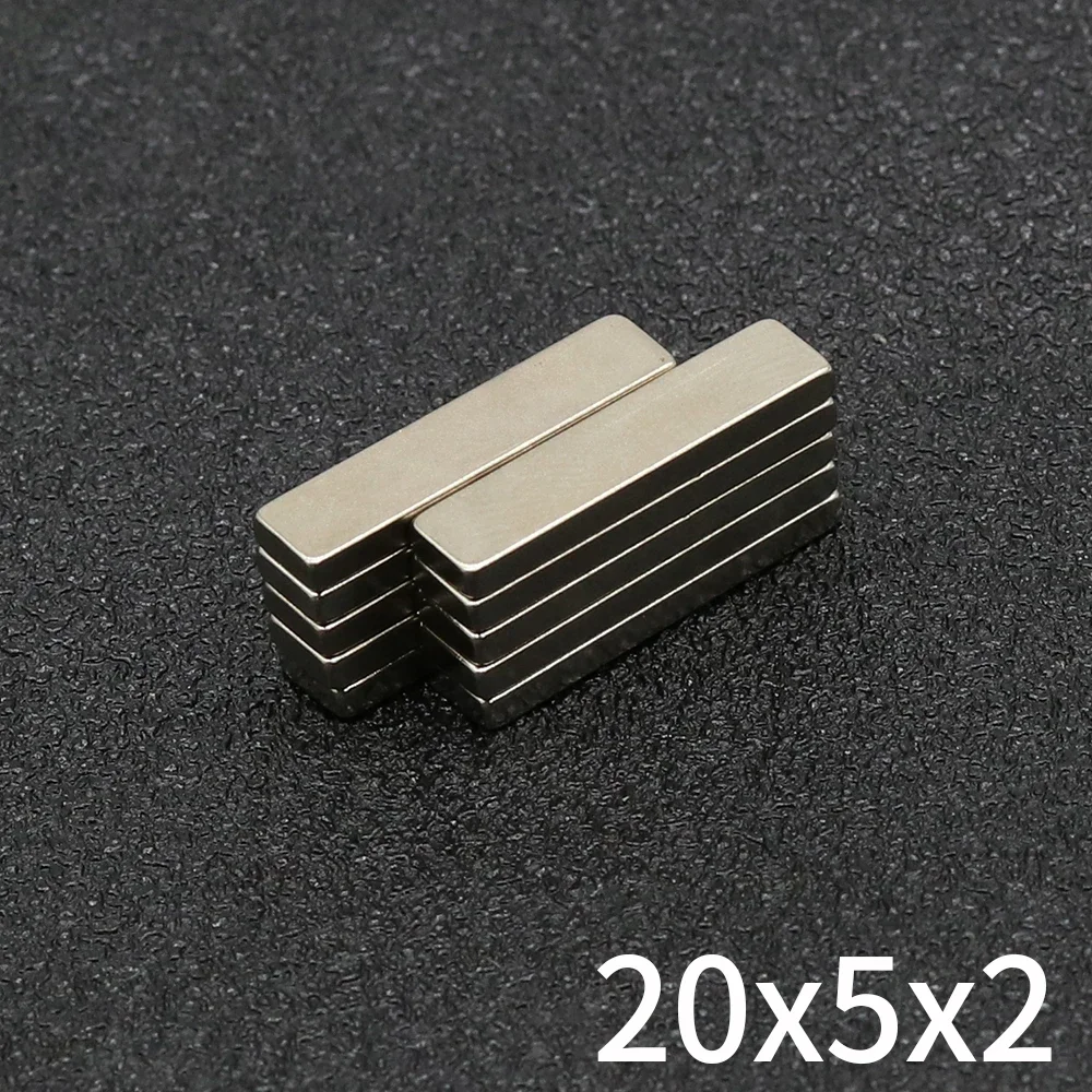 

20X5X2MM Block Super Strong Magnet Powerful Neodymium Magnets N35 NdfeB Permanent Magnetic imanes Refrigerator Magnet