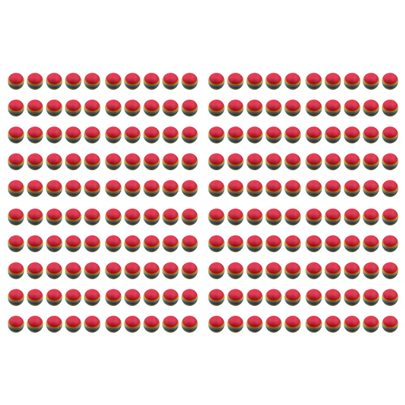 

ELOS-200Pcs Golf Swing Training Aids Indoor Practice Sponge Foam Rainbow Balls