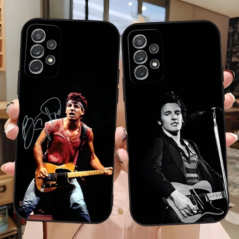 Bruce springsteen caso de telefone para samsung s22 s21 s20 s30 s9 s10 s8 s7 s6 pro plus borda ultra fe à prova de choque capa traseira