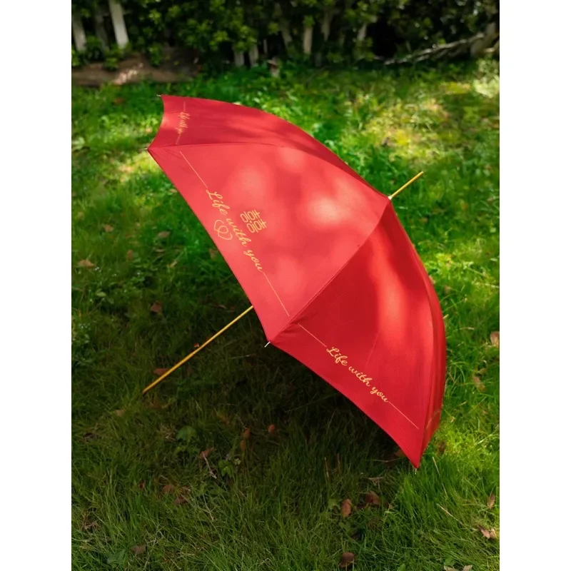 

Red Wedding Umbrella Accompanying Bride Umbrella with High Grade Chinese Wedding Wedding Umbrella with the Chinese Character of