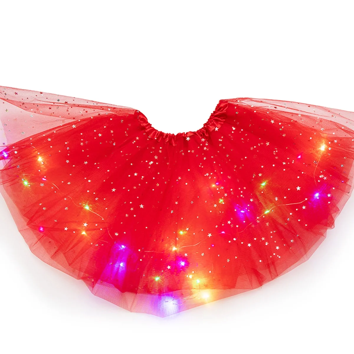 Tutú de lentejuelas de estrellas para mujer, Vestido corto de fiesta de baile colorido, faldas de tutú, púrpura