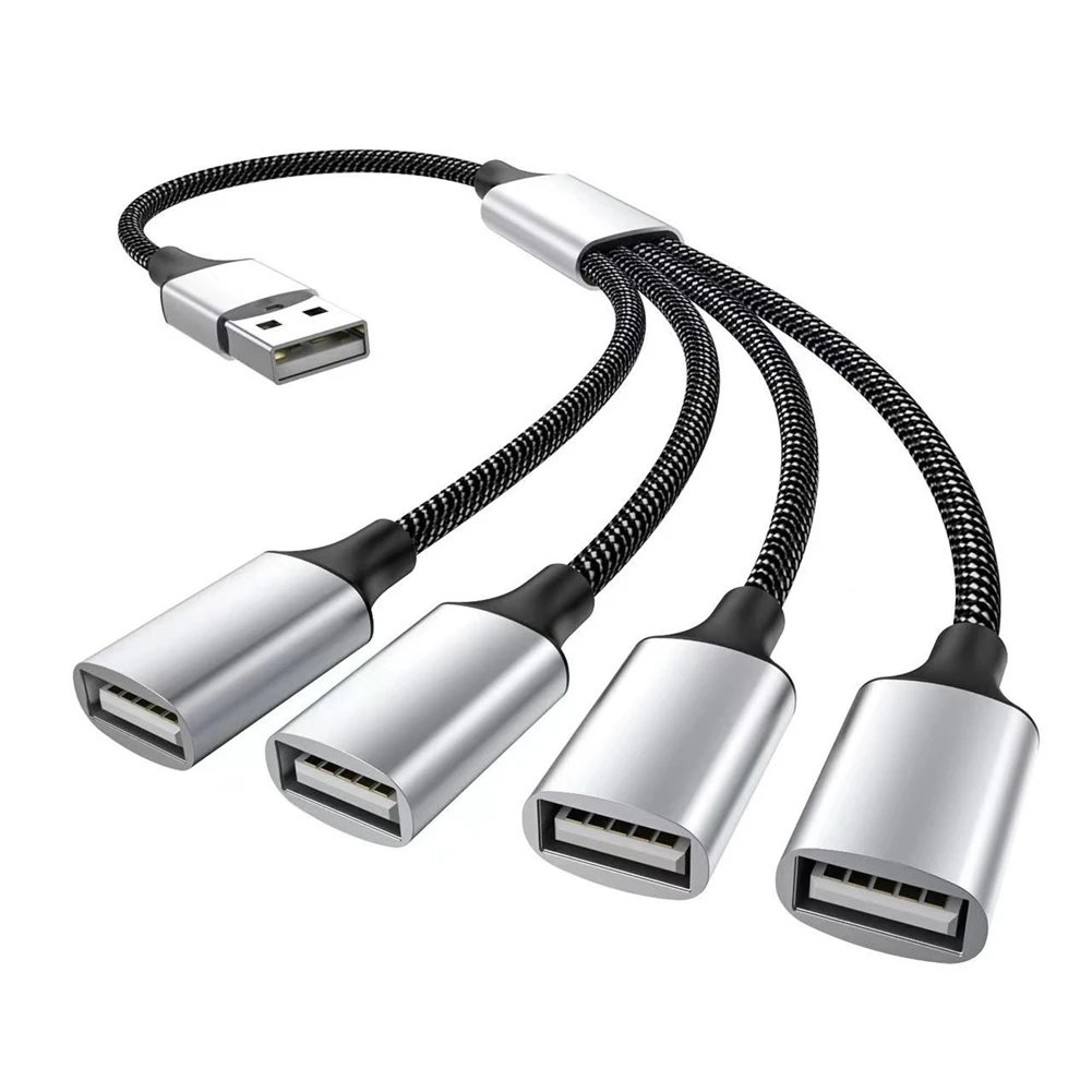 USB To USB 2.0 Triple USB Port HUB OTG Adapter Cable Hab Data Charging Convertor USB Extension Splitter, USB a To 4 USB