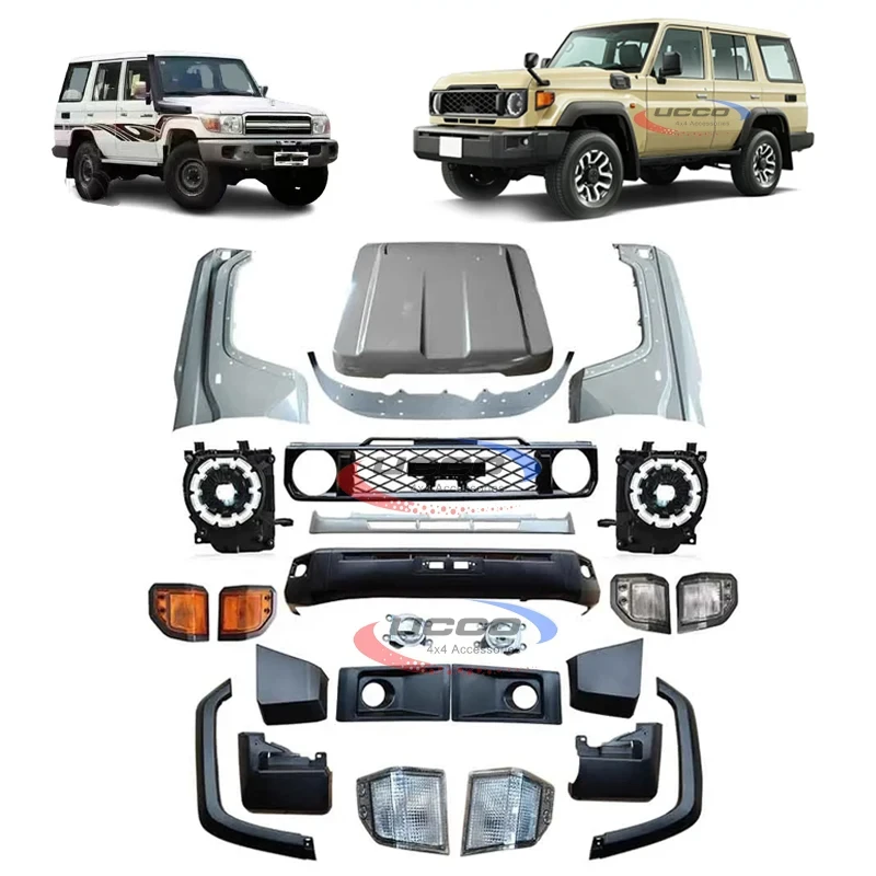 

For Fj Cruiser LC79 Accessories Front Bumper Bodykit for Land Cruiser 70 79 Series FJ70 Fj79 Lc79 Upgrade to 2024 Body Kit