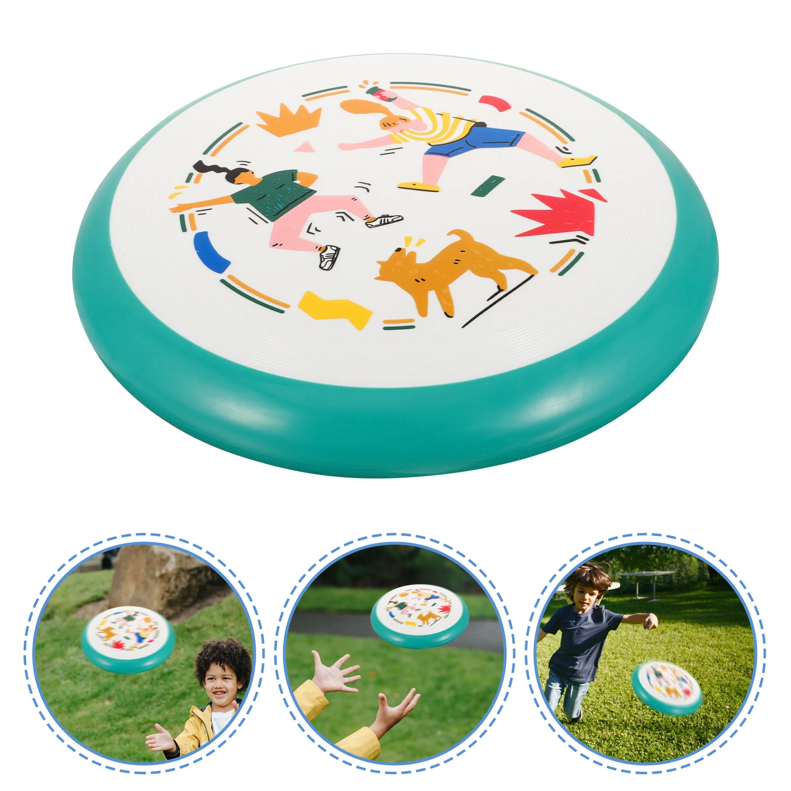 

Soft Flying Disc Cartoon Printing Lightweight Flexible Flying Plate Portable Outdoor Game Interactive Kids Party Backyard Fun