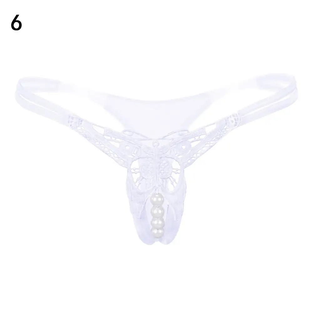 Women Underwear Pearl Lingerie G-Stings Panties Briefs Thong Panties Ladies Hollow Girls Embroidery Lace Panty Erotic Costumes