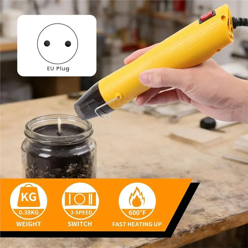 [NEWA08R】 Heat Gun For Crafting, 350W Portable Handheld Hot Air Gun With 3.28FT Extra Long Power Cord, Dual Temperature