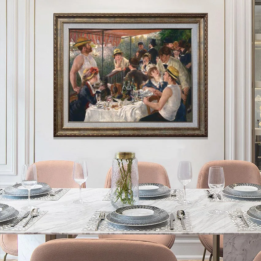 

Pierre-Auguste Renoir artwork,The Luncheon of the Boating Party,Impression figure painting handmade,decoration picture for wall