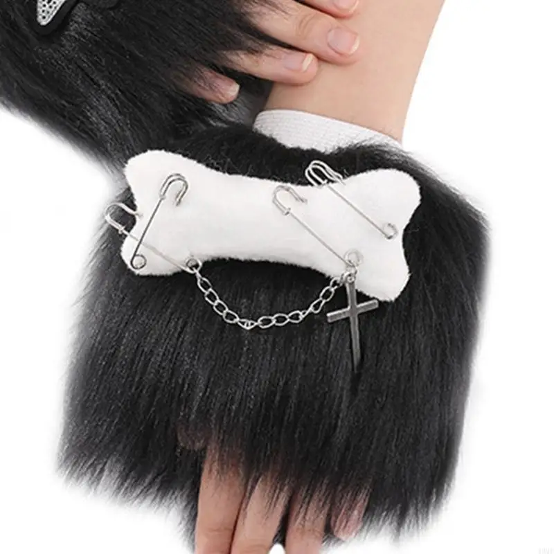 Polsini a braccio da 49mf per donne maniche per polso a braccio peluche in