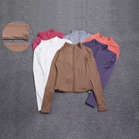 Veste de Sport pour femmes, chemise à manches longues, manteau d'entraînement, vêtements d'entraînement, de Yoga 2