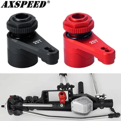 AXSPEED Aluminum Alloy 25T Steering Servo Arm Horn Black Red for 1/10 AXIAL RBX10 AXI03005 RC Crawle Car Servo Upgrade Parts