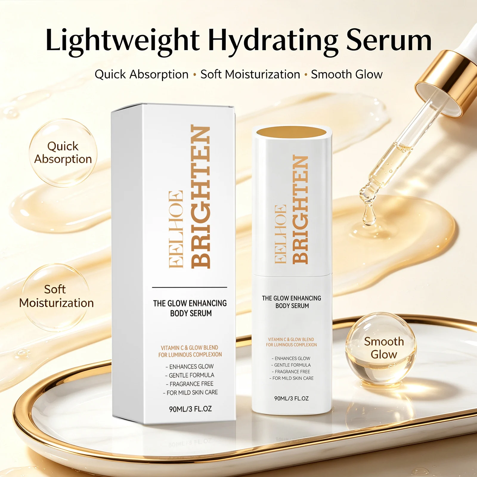 Brightening Body Serum Relieving Dryness Improve Dull Uneven Skin Tone Enhance Skin Radiance Moisturizing Body Skin Care Liquid