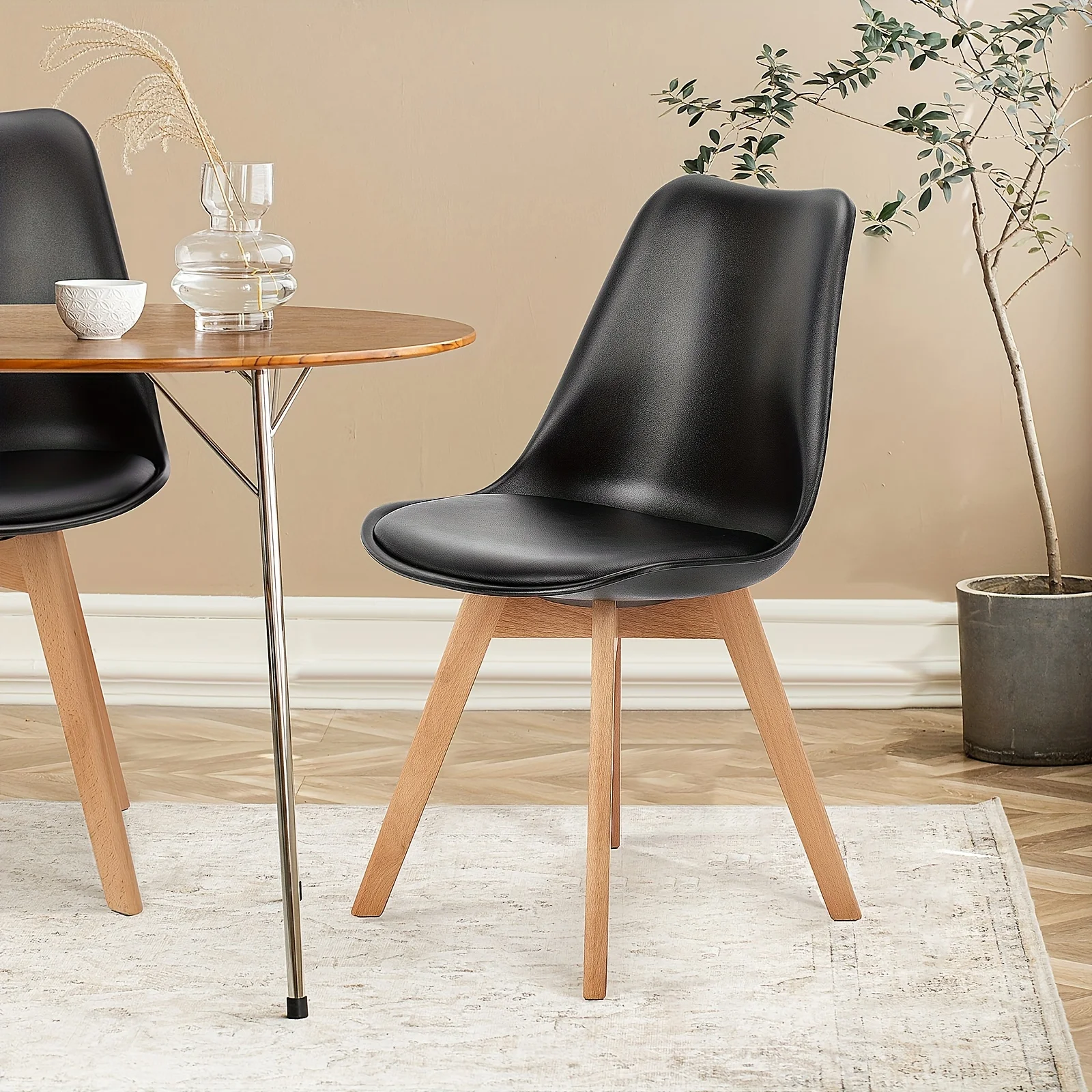 Modern Dining Chair Home Chair Minimalist Nordic Backrest Chair Dinning Table Chair Accent Chair for Living Room image 2