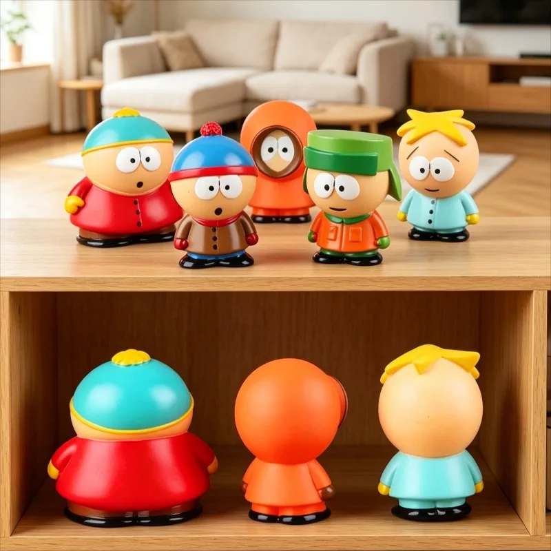 5pcs Set Southern Park Action Figure Toy Creative Austral Park Gift ornament Home Decoration Moldel Car ornaments and figurines