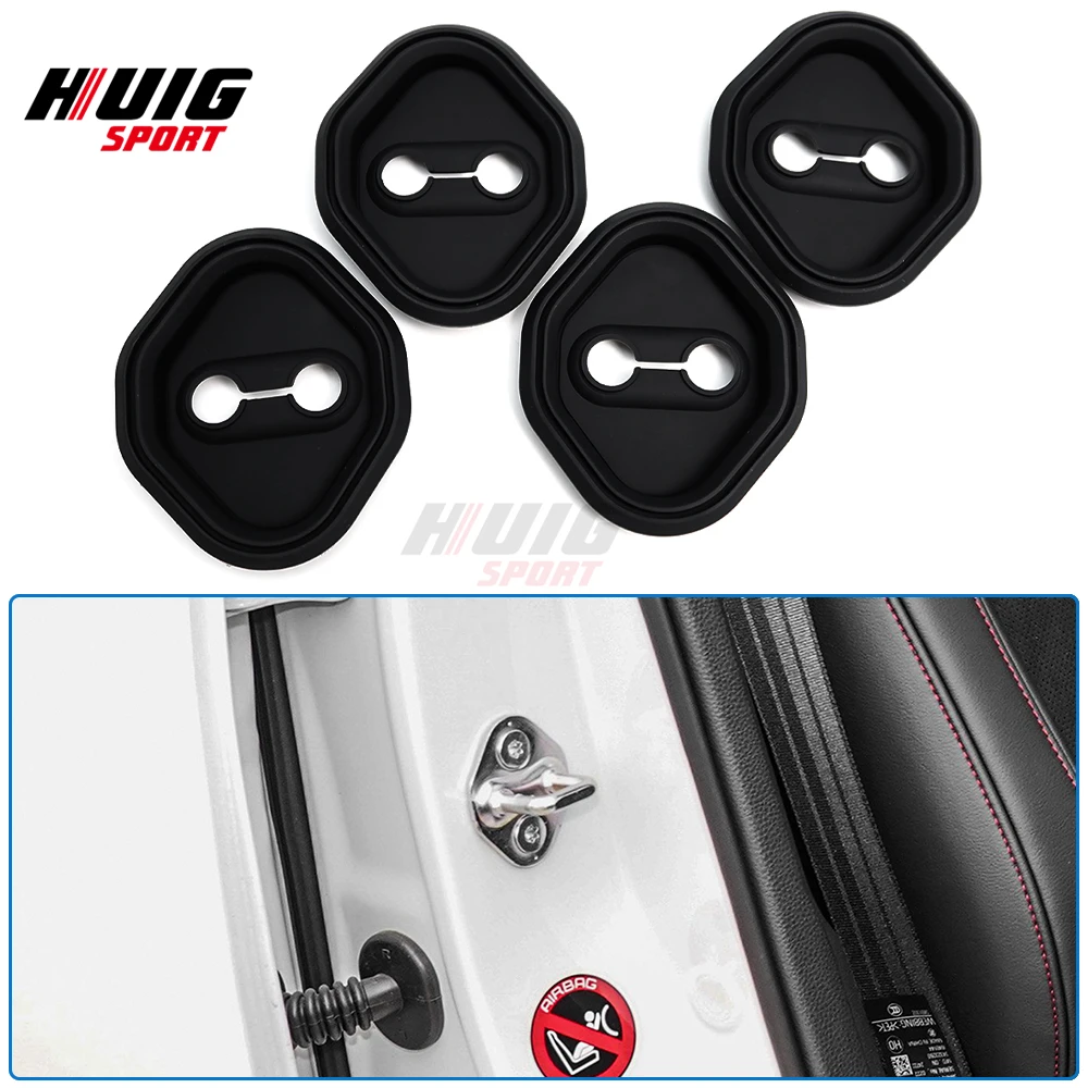 For Ford Mustang T70 2015-2018 Car Interior Door Lock Anti-Collision Protect Rubber Door Lock Buckle Cover Trim Accessories