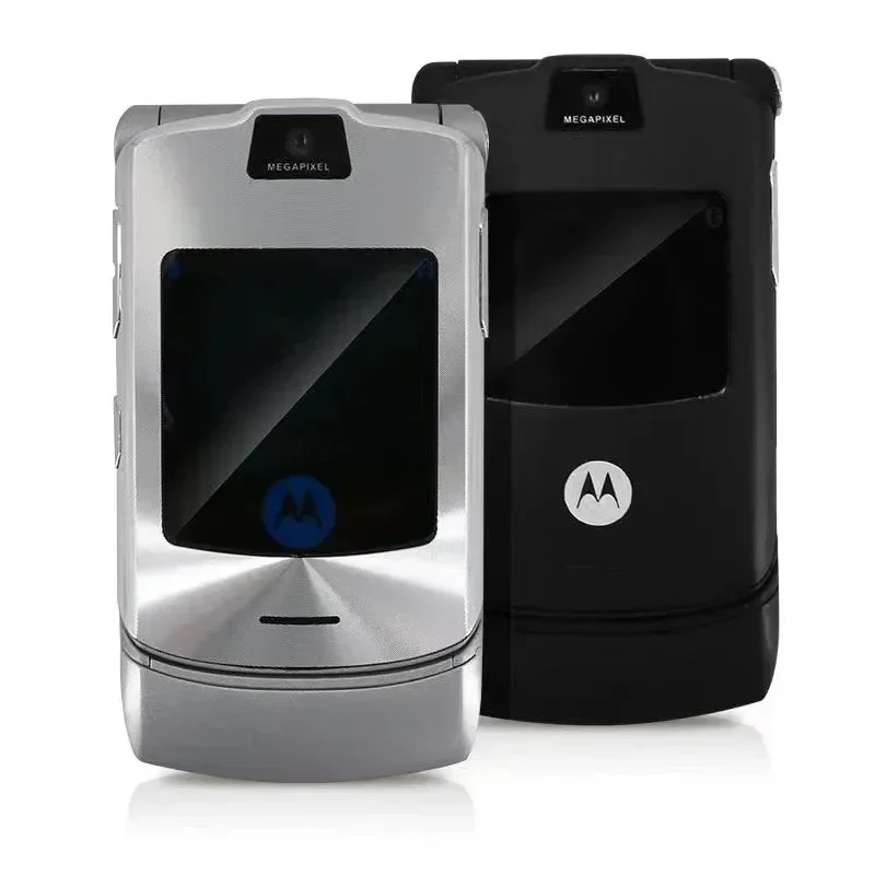 Imagem -02 - Motorola Original Desbloqueado Flip Bluetooth Phone Dual Display Chamada Rápida Avançada Alta Qualidade Razr v3 Gsm 850 900 1800 1900