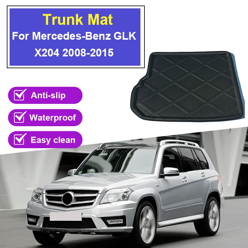 Car Rear Trunk Mat EVA For Mercedes-Benz GLK X204 220 350 2008-2015 Anti-slip Mat Cargo Trunk Tray Floor Rug Parts Accessories