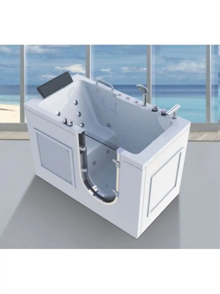 Elderly massage bathtub, open door sitting bathtub, surfing thermostatic bathtub