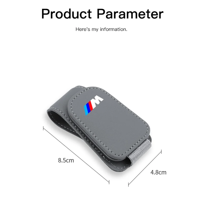 Car Sun Visor Magnetic Leather Sunglasses Clip For BMW M Performance E46 E90 E60 F20 X1 F10 F30 X3 E70 E87 E36 G11 X view 6