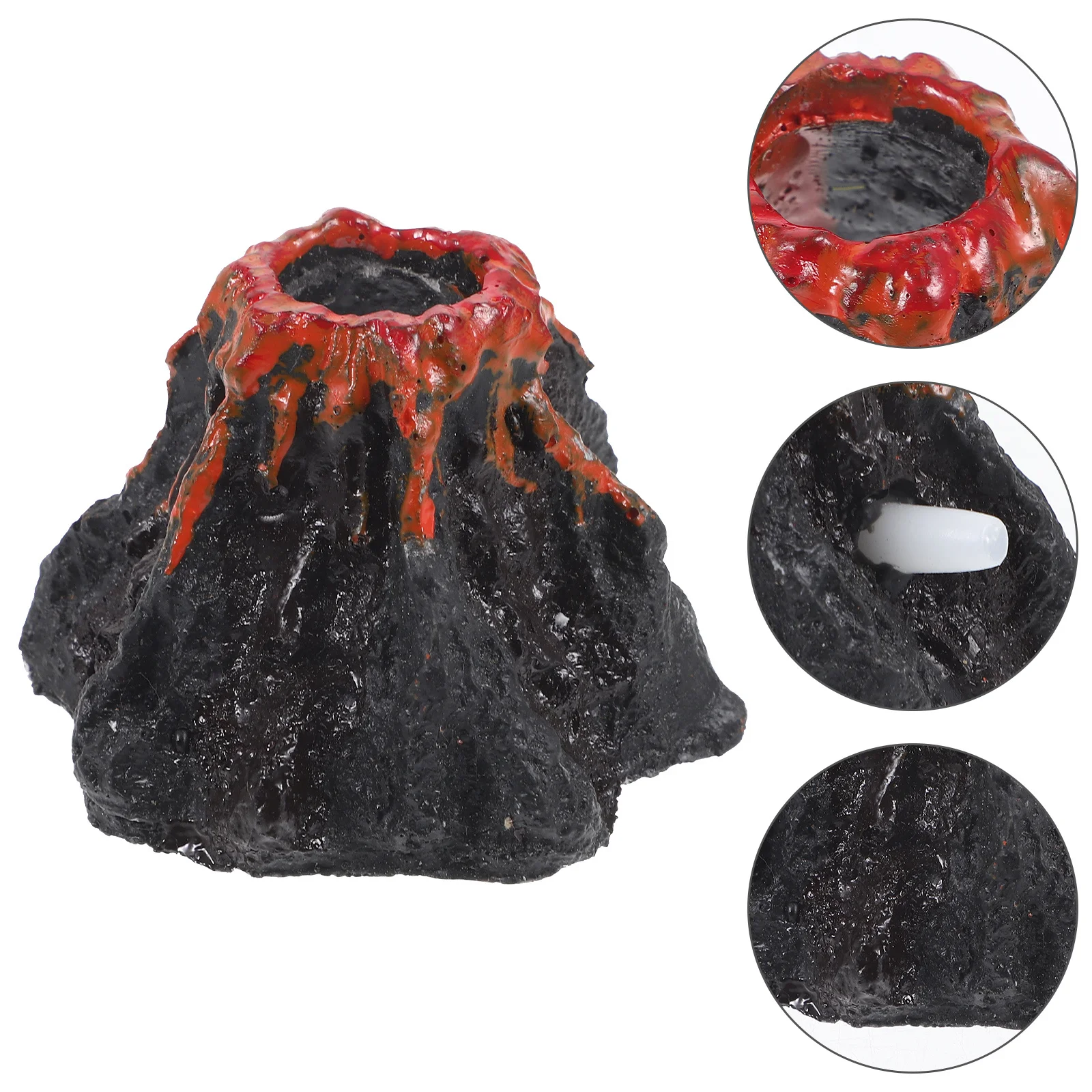 

Volcano Statue Miniature Resin Garden Decor For Outdoor Patios Fish Tank Ornament Underwater Hiding Cave Simulation Building