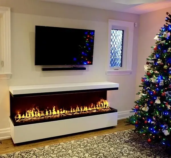 Home Decoration Clean-burning Touchable Flame 3D Electric Water Vapor Fireplace for Living Room Bedroom