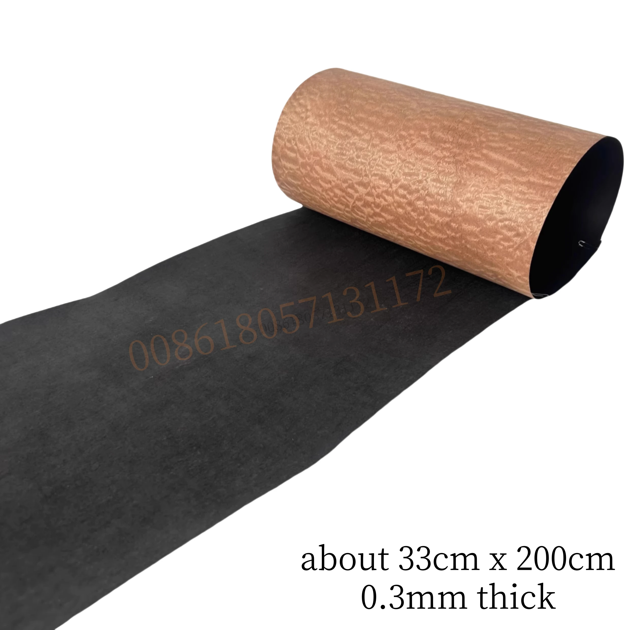 Natural Pommele Sapele Wood Veneer about 0.25-0.3mm Thick Fleece Backing for DIY Furniture Woodworking Home Decor