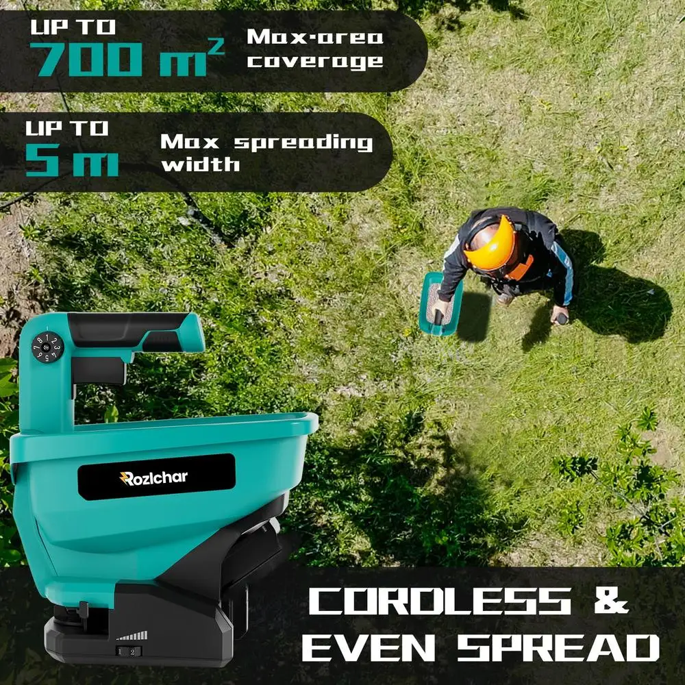 Year-Round Adjustable Seed Spreader Makita 18V Battery Easy to Use