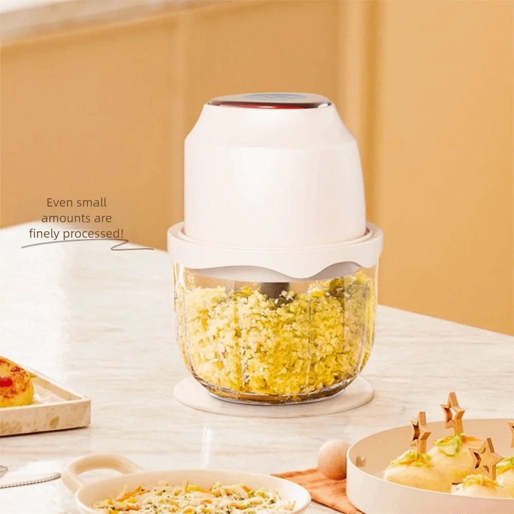 

Durable Mini Baby Food Maker Multi-Function Wireless Meat Grinder Rechargeable Garlic Press Kitchen Tools