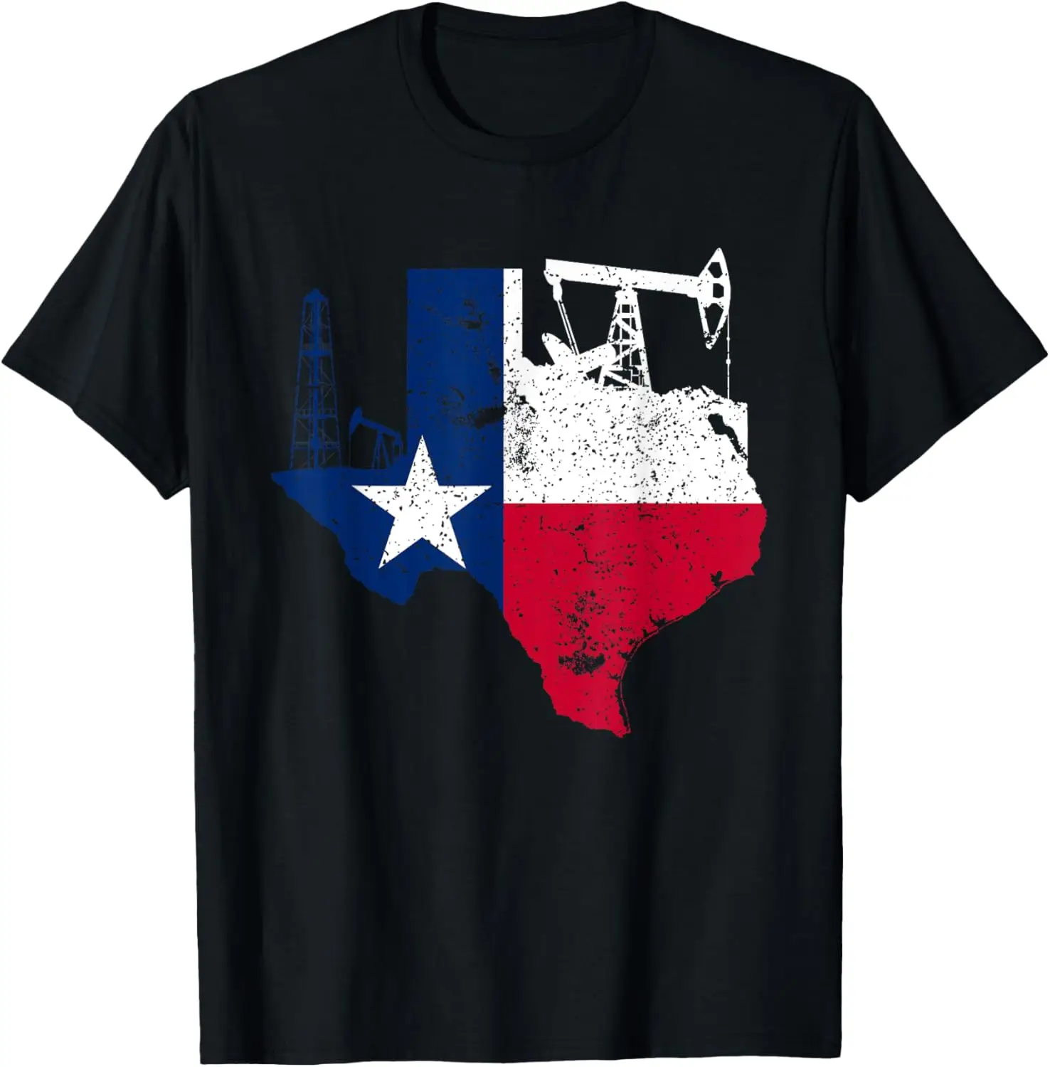Patriotic Oilfield Worker Oilman Oil Rig Drilling Texas T-Shirt