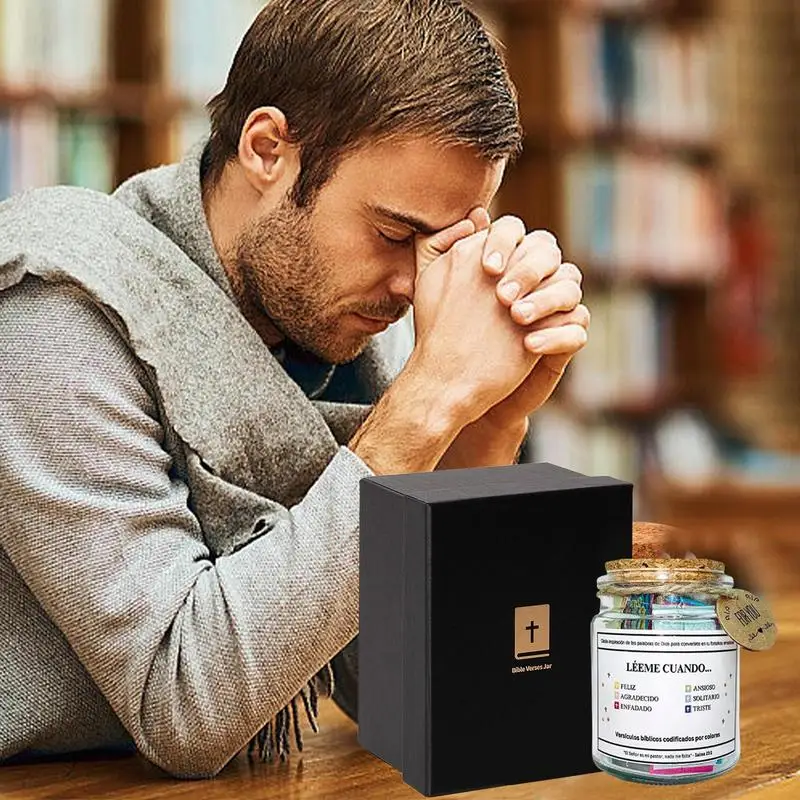 New Bible Verses In A Jar Expresses Emotions And Feelings Glass Prayer Jar Emotional Support Scripture Prayer  Spanish