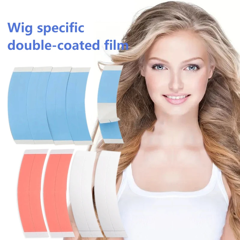 60 قطعة من شريط الشعر مزدوج الجوانب: لاصق مقاوم للماء ولا يترك أثرًا ورقيقًا للغاية لوصلات الشعر المستعار والشعر المستعار والدانتيل
