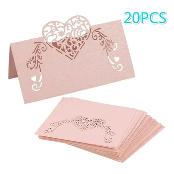 하트 모양 장소 카드 웨딩 이름 카드, 웨딩 파티 테이블 장식, 웨딩 장식, 가방 당 20 개 