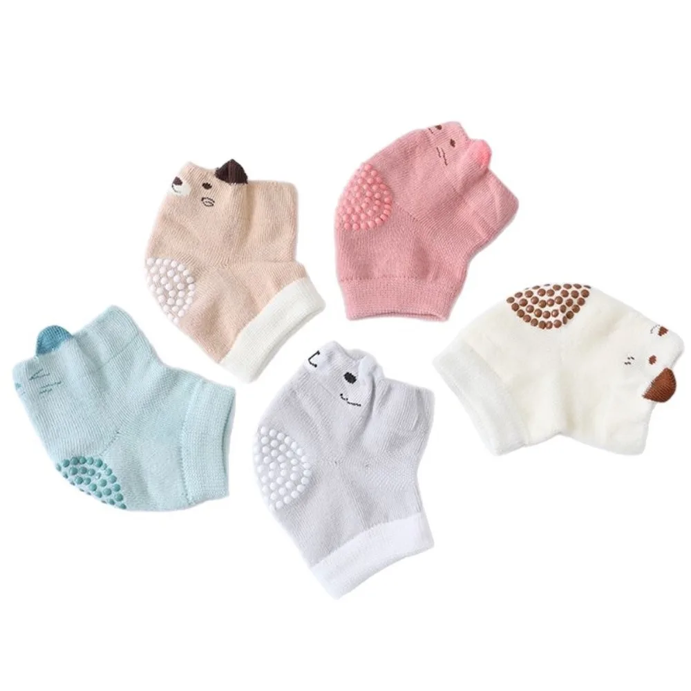 Cute Cotton Blend Knee Pad Anti-slip Anti-fall Crawling Protector Cartoon Kneepad