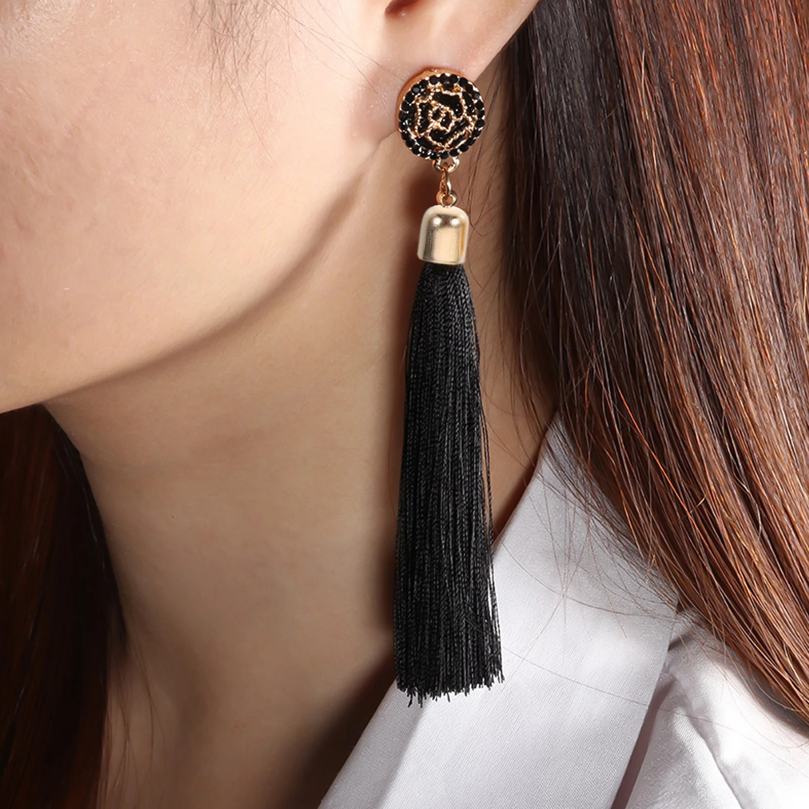 

250Pcs Earring End Caps Tassel Suede Fiber Metal Crimp Beads for DIY Jewelry Making Supplies Key Ornaments Necklace Cord Ends