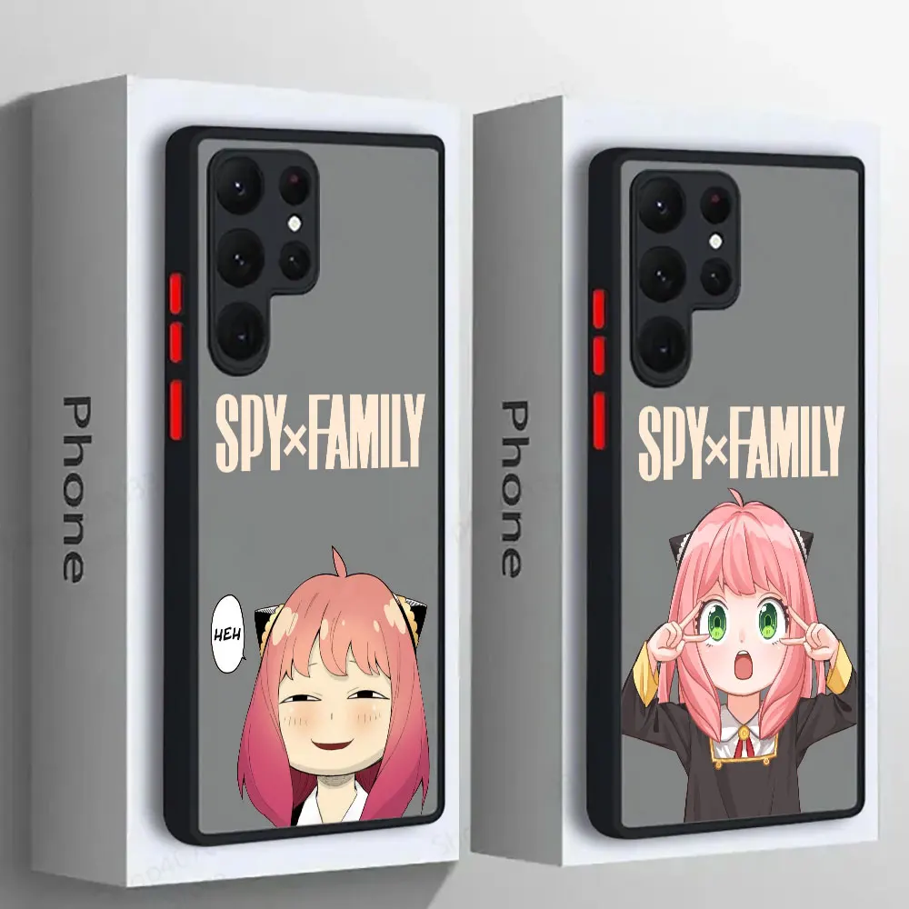 

Cartoon Kawaii SpysXFamilys Anime S25 Ultra Case For Samsung Galaxy S25 S24 S23 S21 S20 FE S22 Plus 5G Note 20 Ultra Phone Cover