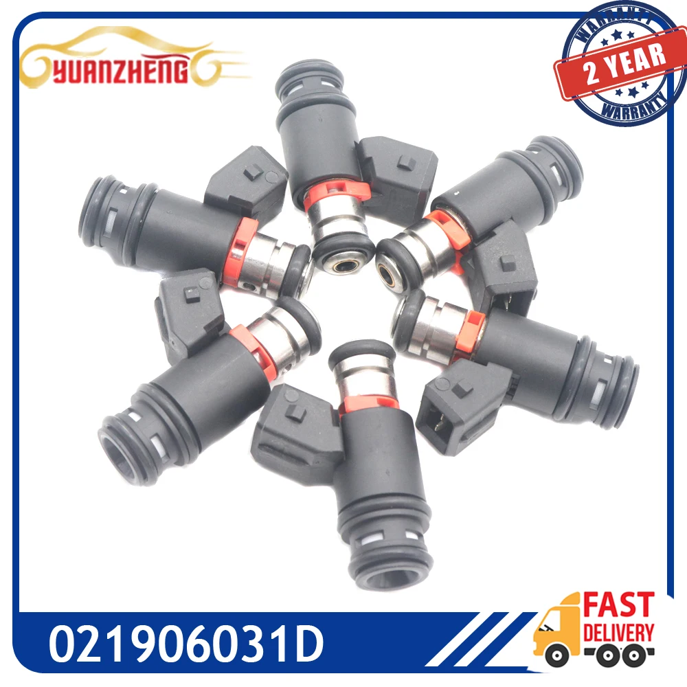 

6 шт. новый автомобильный топливный инжектор IWP022 021906031 D для Volkswagen Golf Jetta EuroVan 1999-2003 гг.