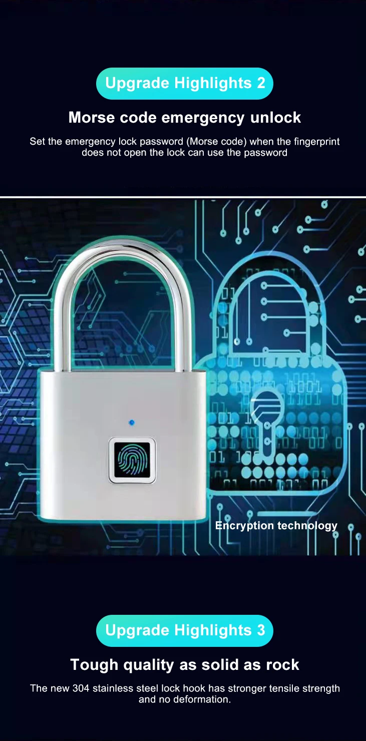 Armoire intelligente Guangdong, 2 pièces, avec sac antivol, serrure à empreintes digitales et reconnaissance de porte, serrure de porte intelligente avec sac et porte Ba