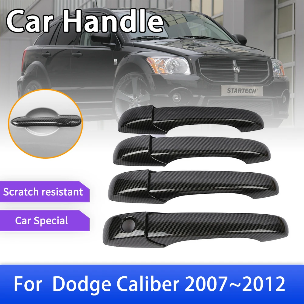 

Carbon Fiber Smart Door Handle Cover for Dodge Caliber 2007 2008 2009 2010 2011 2012 Car External Accessories Styling Stickers