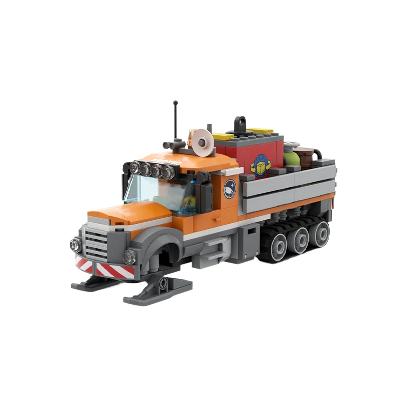 MOC Heavy Arctic Half-Track Telehandler Building Blocks Set All-Terrain Telescopic Forklift Engineering Vehicle Model Gift