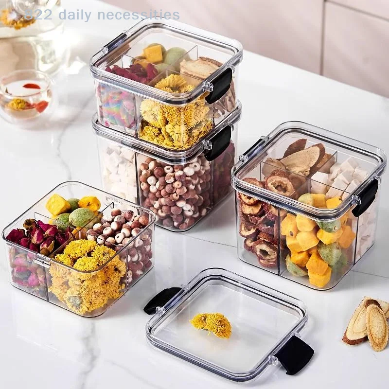 Food Storage Acrylic Containers - 1PC 460ml Sets Stackable Kitchen Sealed