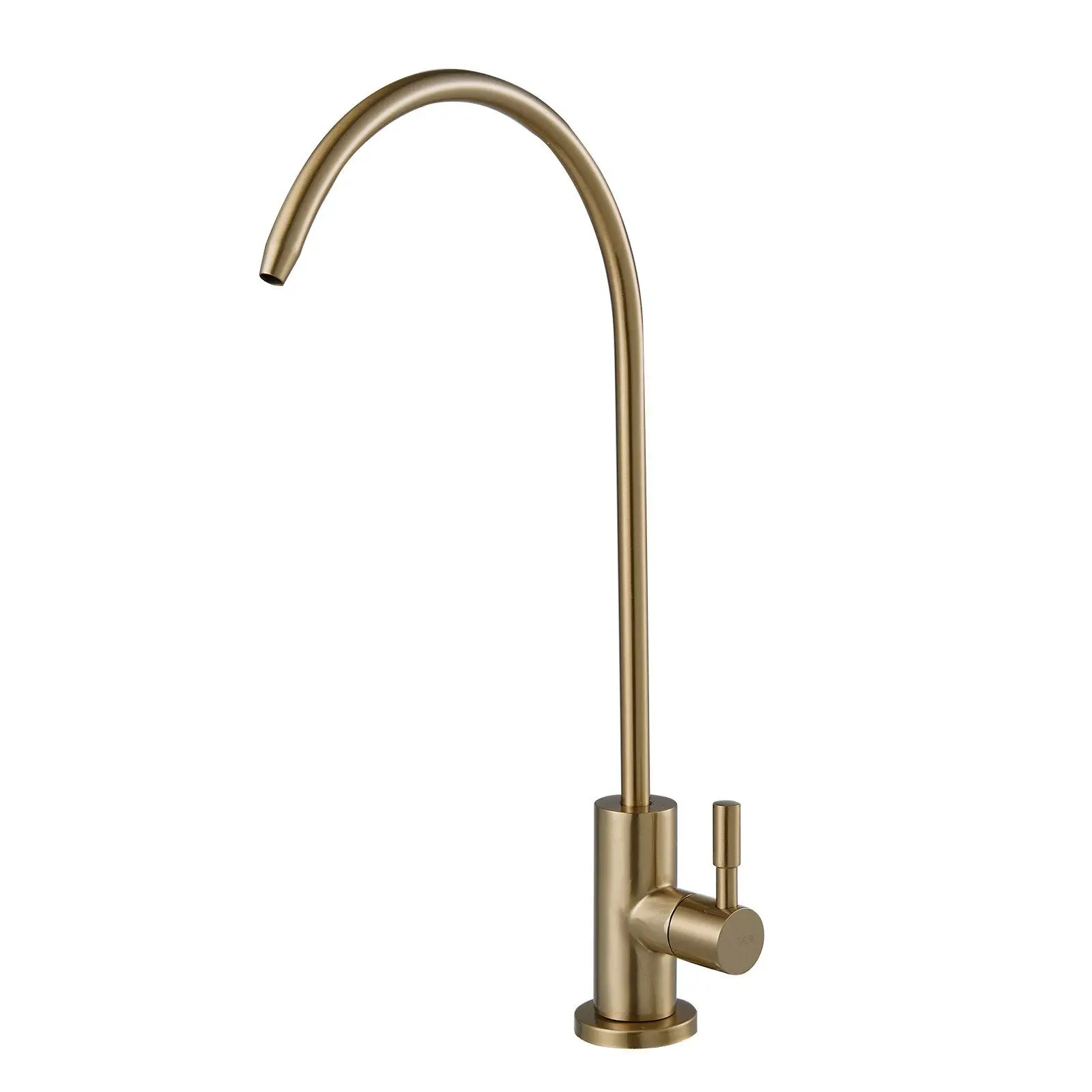 

Anti-Rust Stainless Steel Water Filter Faucet,Lead-Free RO Faucet with High Arch Design for Kitchen and Bar Sink,Brushed Gold