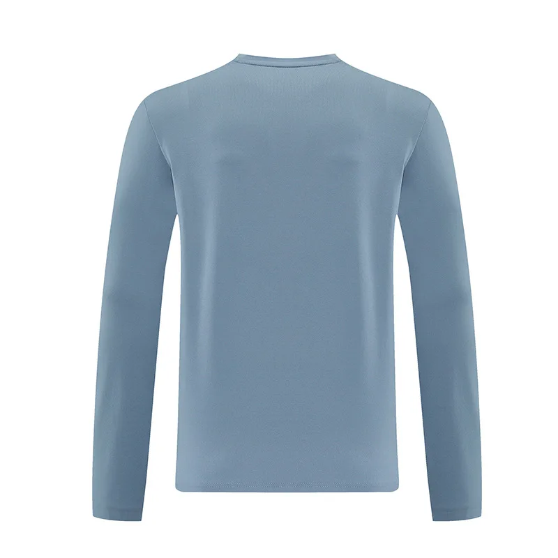 Customized LOGO Men's Autumn New Product Lightweight Comfortable Side Pocket Sports Fashion Casual Versatile Long Sleeve T-Shirt