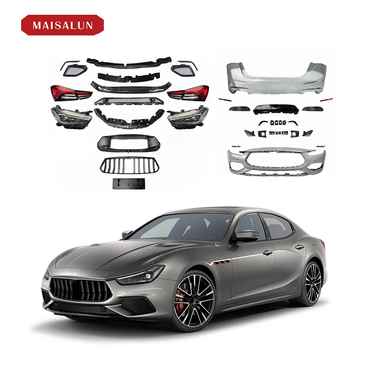 for  T Performance Bodykit For Maserati Ghibli Front Bumper Rear Bumper Grille Headlights Taillights