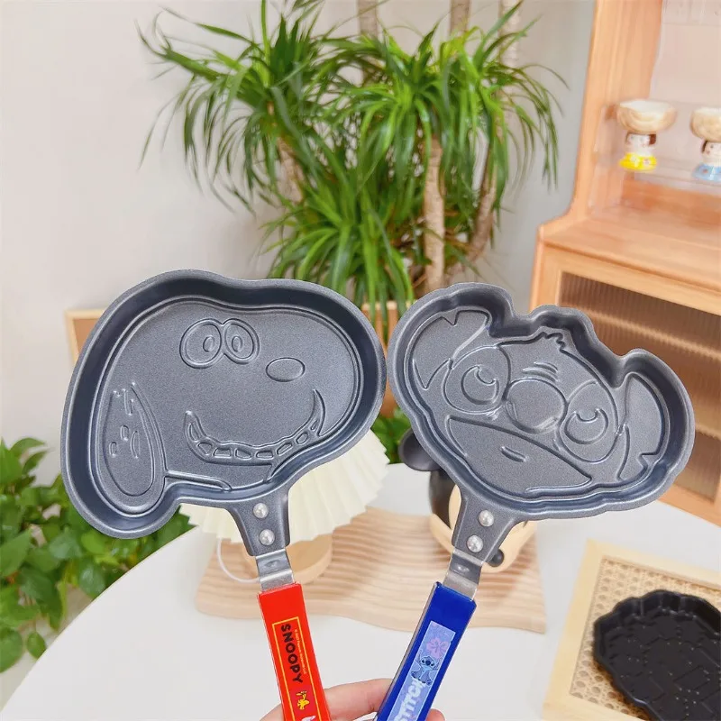 Stitch Mickey Stitch Hello Kitty Cartoon Cute Anime Personalized Frying Pan Creative Picnic Camping Omelette Pot Kitchenware