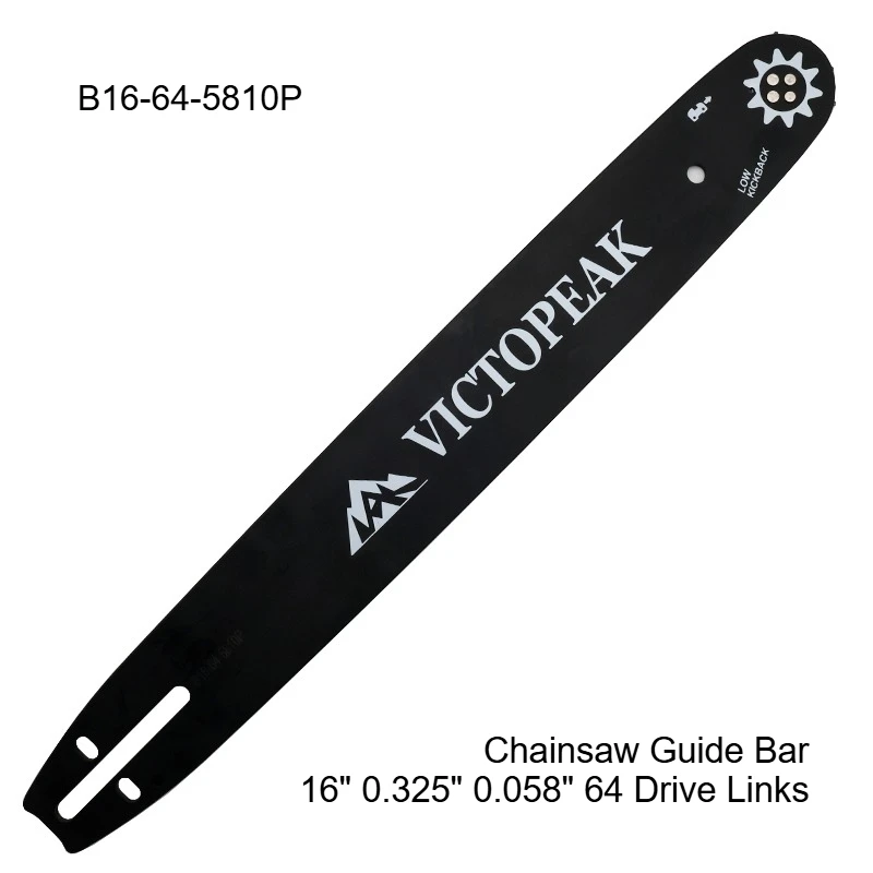 

Garden Tool Parts Accessories Guide Bar 16'' 0.325" 0.058" 64 Links for 4500 5200 5800 Chain Saw
