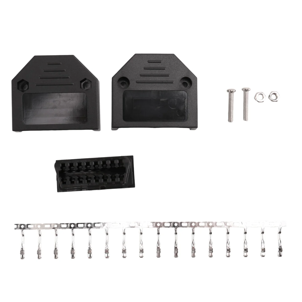 

16-контактный разъем OBD2 OBD II, диагностический инструмент, адаптер OBD, разъем + корпуса + терминал +