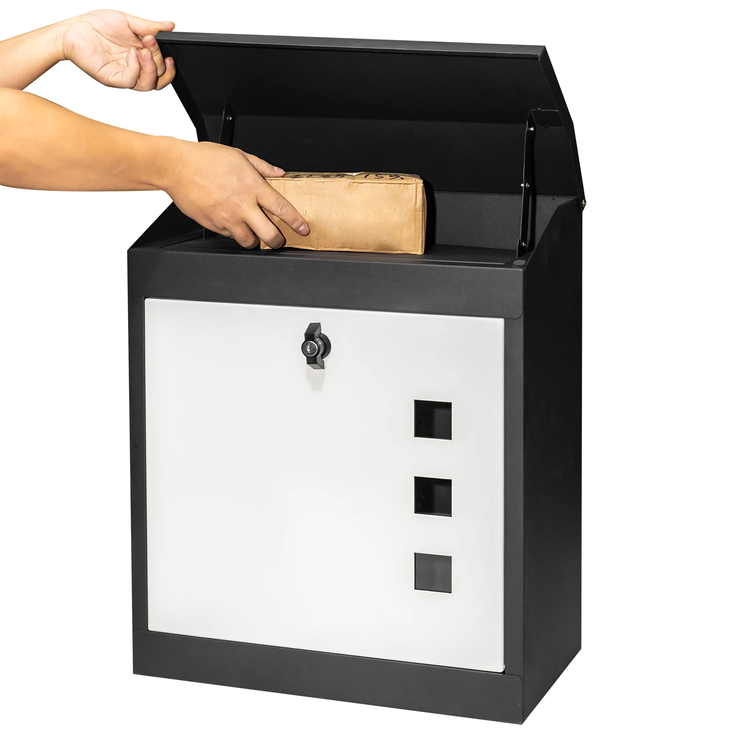 Smart Garden Box - 小型金属製スマート宅配ボックス 家庭用 庭用 屋外壁掛け式 立て置き型宅配ボックス