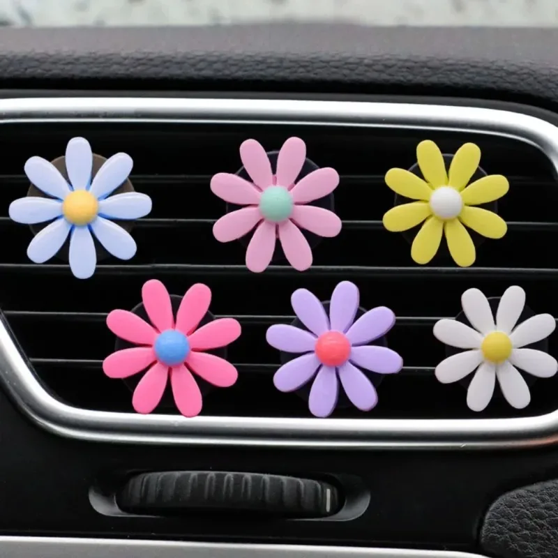 

Cute Flower Aromatherapy Car Air Outlet Decoration Perfume Clip Air Freshener Colorful Flora Decor Auto Accessories